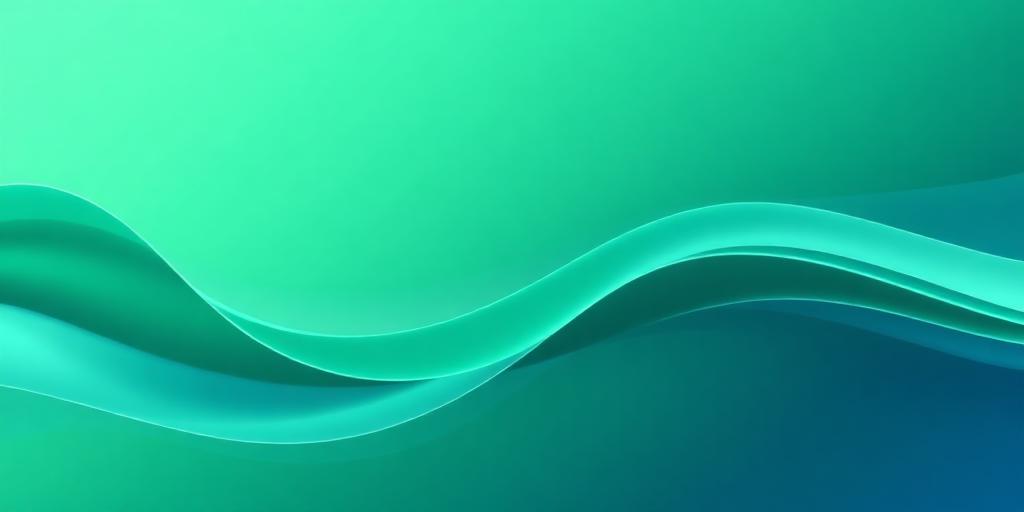Abstracte emerald mint golven